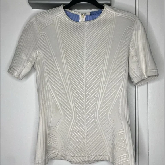 Mugler Geometric Neoprene Fitted Top - Picture 2 of 5